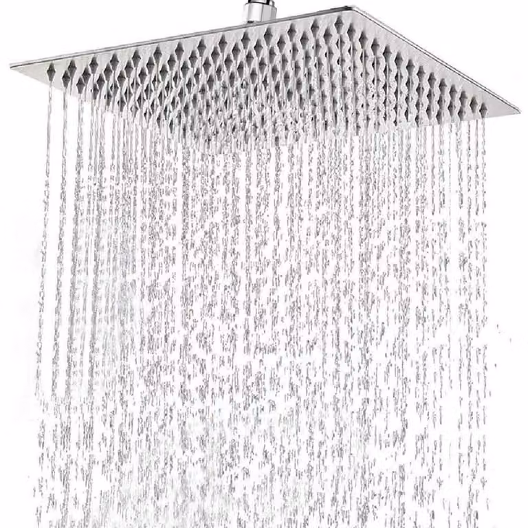 Scarico angolare, 30x30 cm, acciaio inossidabile, quadrato, cromato, 12 pollici