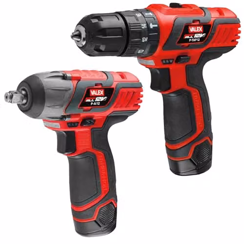 Valex Kit Trapano Avvitatore 12V OneAll con Batteria e Valigetta