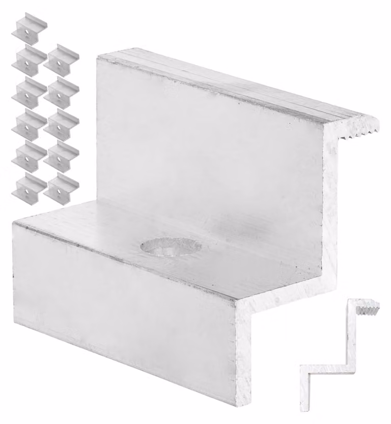 Morsetti di fissaggio per pannelli solari, 4 pezzi, per moduli con altezza di 35 mm