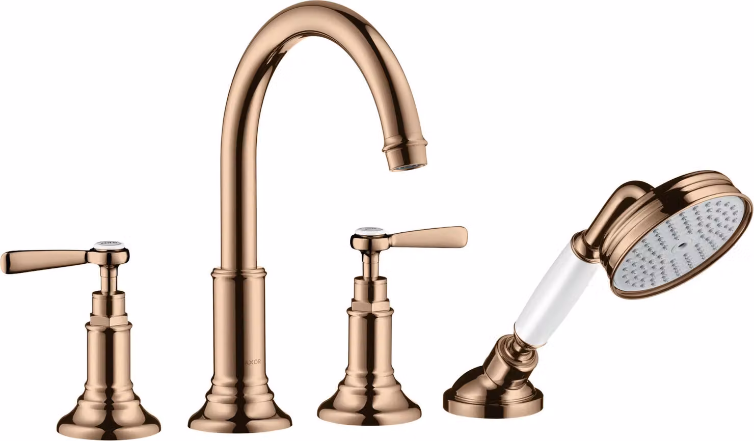 hansgrohe AXOR AXOR Montreux 4 trous pour bordure de carrelage, béqu'illes, projection 196mm, 16554300, 16554300