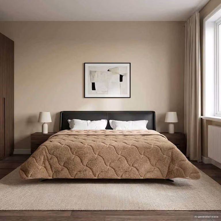 Piumone Completo Annuale vidaXL in Microfibra Traspirante e Reversibile, Disponibile in Beige, Grigio o Marrone, L 200 x P 220 cm