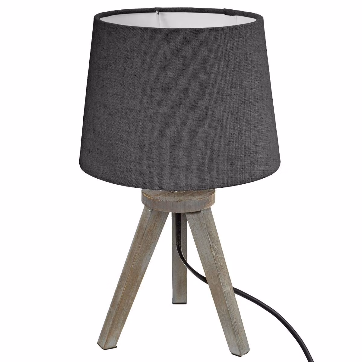 Lampada da tavolo MINI GRIS, gambe in legno, 30 cm