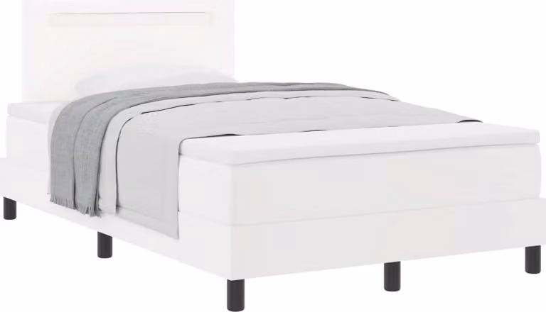 Letto a molle con materasso Bianco 120 x 200 cm
