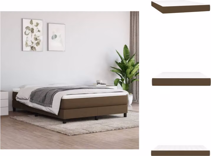 vidaXL Materasso a molle insacchettate in tessuto marrone scuro 140x200x20 cm - Materassi