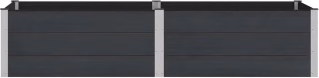 Fioriere | Cassetta per fiori | Letto rialzato da giardino Nero 250 x 100 x 54 cm