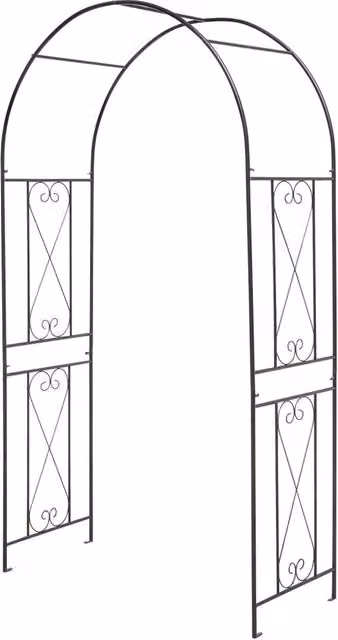 Arco giardino metallo resistente piante rampicanti rose viti grigliato, Arco decorazioni matrimoni feste supporto piante cortile patio 220 cm