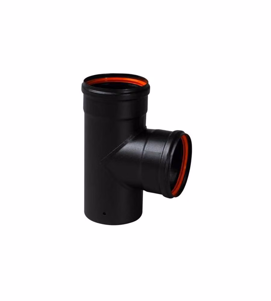 Camini Wierer Tubi Stufa - Elemento a T 90° - 80 mm