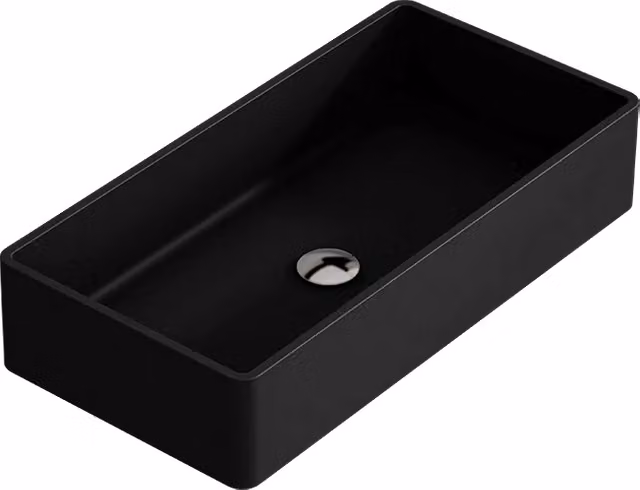 Lavabo da appoggio Solid Surface ORIHUELA - nero