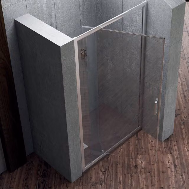 Porta doccia tilt battente basculante trasparente profilo cromo cristallo 6 mm *** misure 116-120xh195 cm trasparente...