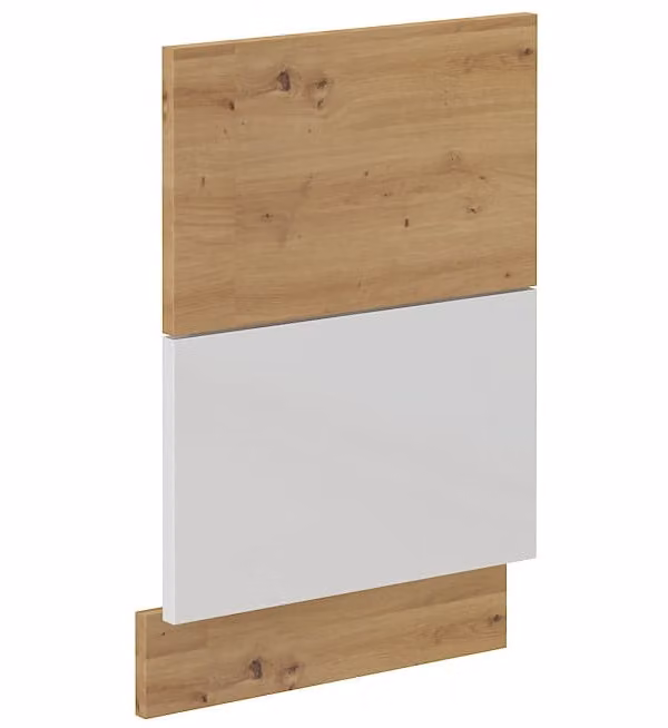 Sportello per lavastoviglie da incasso ADARA - 45x57 cm, bianco / rovere artigianale