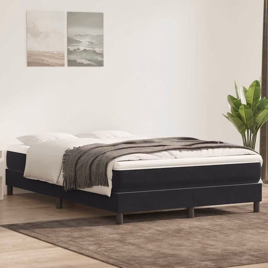 Maison Exclusive - Letto a Molle senza Materasso Nero 160x220 cm in Velluto