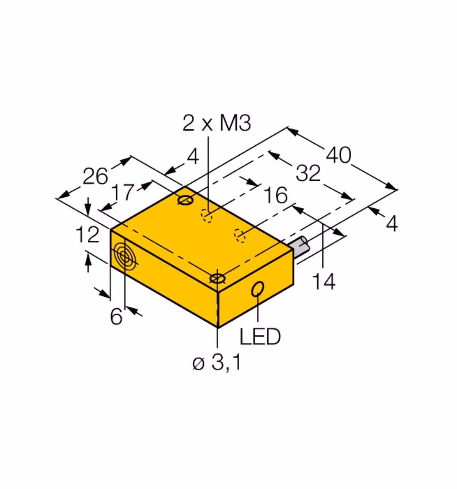 Turck 13102 - NI4-Q12-AZ31X, Sensore induttivo
