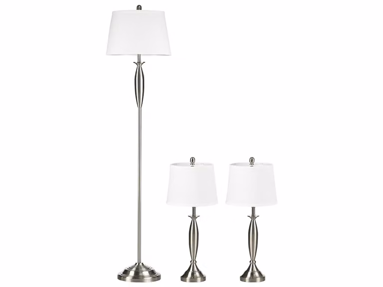 Set di lampade da terra e da tavolo HOMCOM B31-334V90, 3 pezzi - B