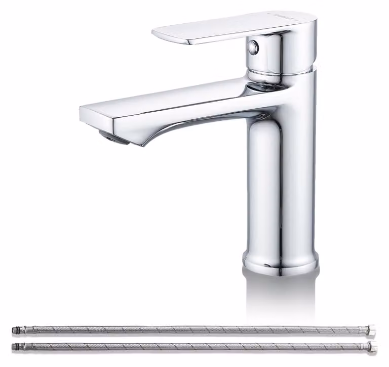 Rubinetto monocomando per lavabo, con miscelatore e altezza di 96 mm