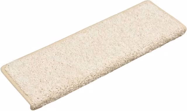 Tappetini per scale 30 pz | Gradini per Scale 65x21x4 cm bianchi con bordo rettangolare