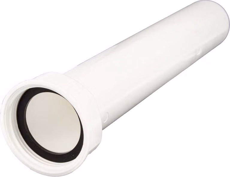 tecuro dip tube - tubo di regolazione Ø 40 x 250 mm con dado di raccordo da 1 1/2 pollice