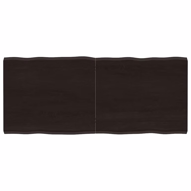 Piano Tavolo in Rovere con Bordo Naturale vidaXL, Marrone, L: 140 cm, P: 60 cm, H: 3,4 cm