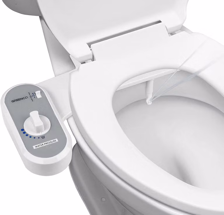 Kit per bidet da installare sul WC, con getto d'acqua regolabile, facile da montare e igienico