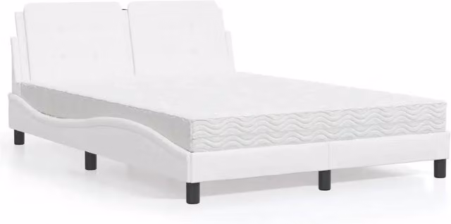 Letto con Materasso Zadar Bianco 120x200 cm in Similpelle 3208853