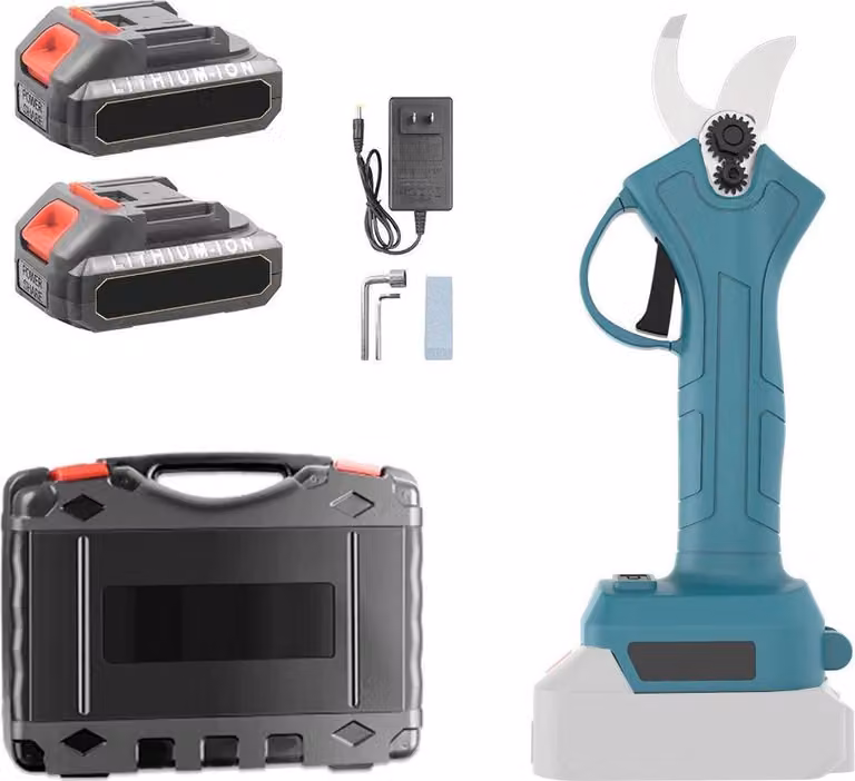 Potatore da giardino a batteria, alte prestazioni, design ergonomico, con 2XBatteria