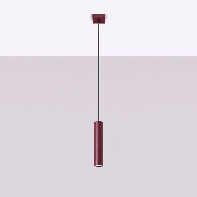 Lampada a sospensione LAGOS 1 bordeaux 1xGU10 10W acciaio 100x8x8cm Sollux Lighting