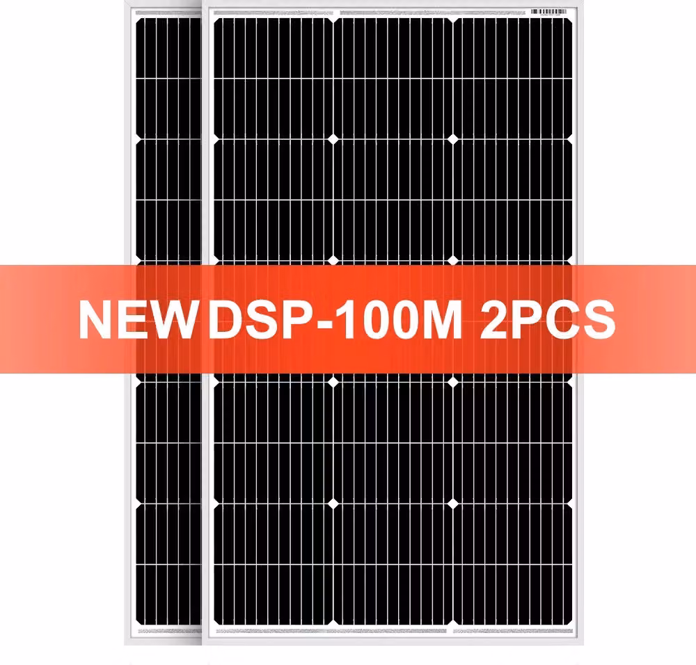 Pannello solare, silicio monocristallino, potenza massima 100W, 18 V 200W
