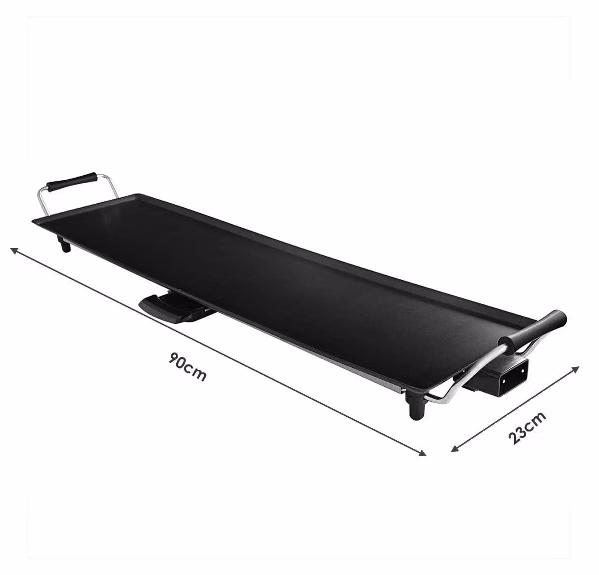Piastra grill elettrica Teppanyaki - Potenza: 1800 W - Superficie di cottura: 102 x 26,5 cm - Materiale: alluminio