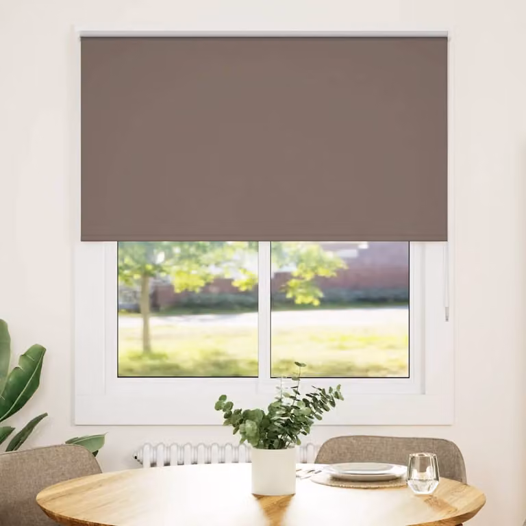 Tenda a Rullo Oscurante vidaXL Marrone L: 125 cm, H: 130 cm