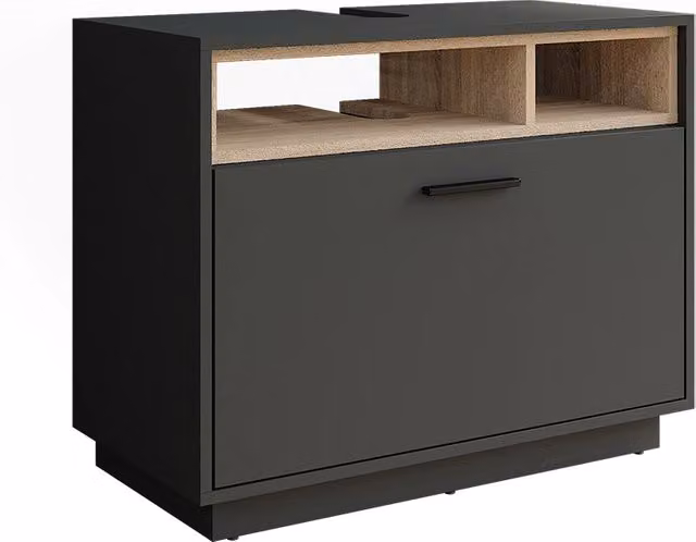 Mobiletto da bagno Beatrice Vicco Antracite con cassetto e ripiani L: 80 cm, P: 64 cm, H: 35 cm – 1