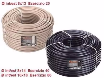 TUBI TUBO IN PVC PER IRRORAZIONE IRRIGAZIONE INT/EST 10x18 - ESERC.80