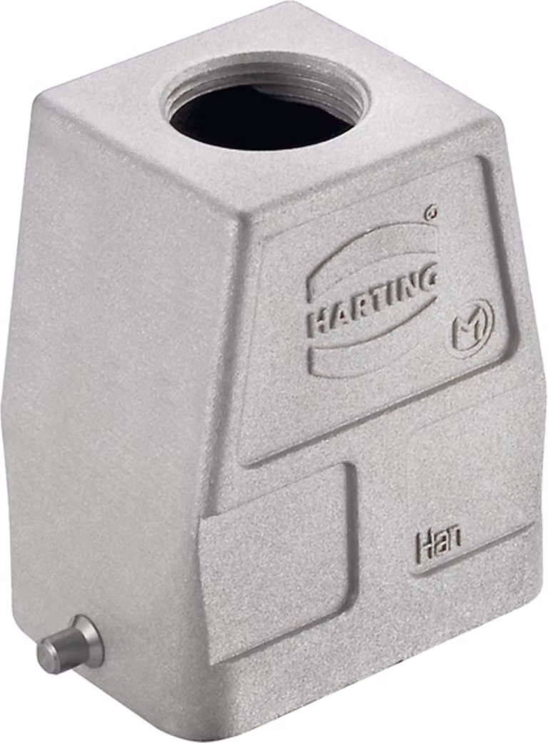 HARTING Han 6B EMC / High Temp Contenitore alto, 1xM25 uscita cavo diritta, per 1 staffa (nella parte inferiore)