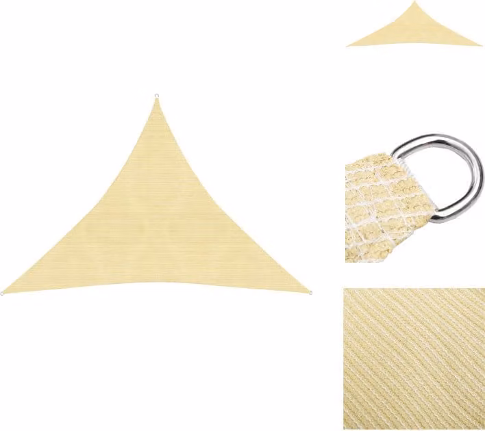vidaXL Tenda 160 g/m² Beige 4x4x4 m HDPE - Ombrelloni e tende da sole