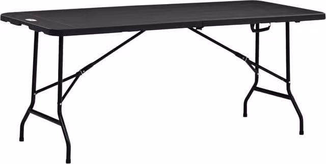 Tavolo da pranzo esterno pieghevole Zephmum in legno effetto grigio scuro L: 180 cm, P: 75.5 cm, H: 73 cm