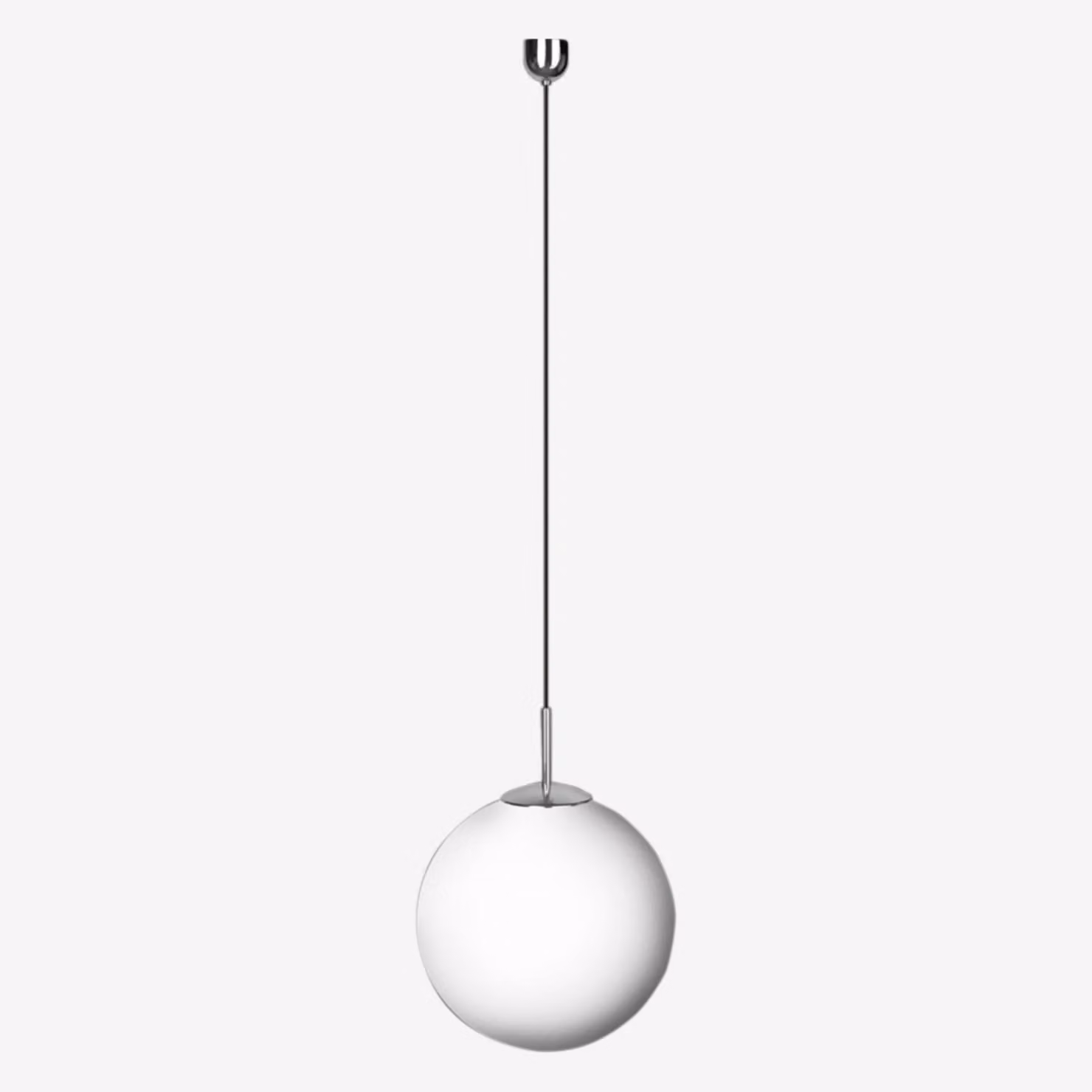 Lampada a sospensione LUCIS POLARIS ZK 1x100(77)W E27 vetro cromato opalino ZK.11.300.80