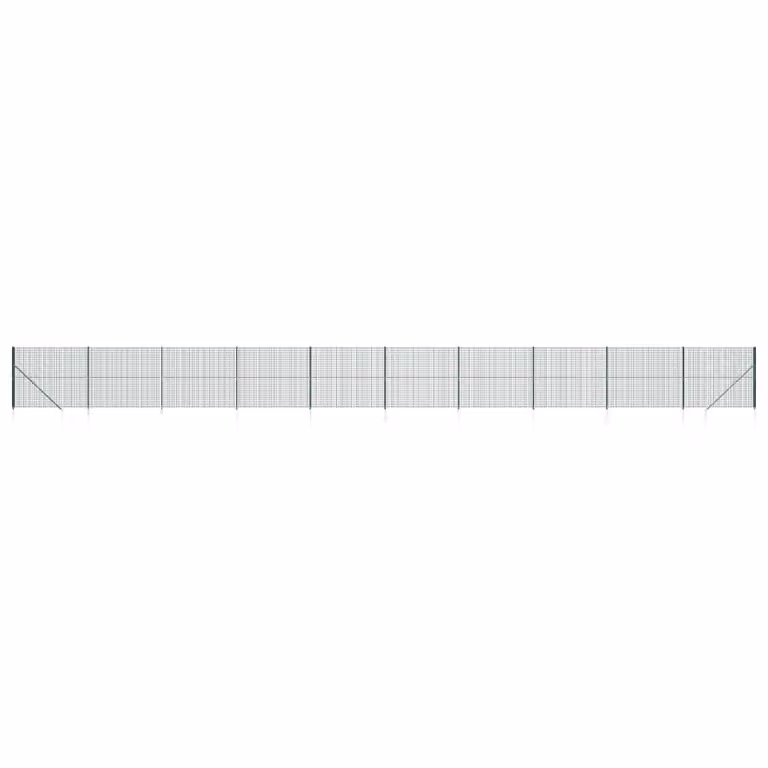 Recinzione Metallica con Picchetti Ancoraggio Verde 1,4x25 m
