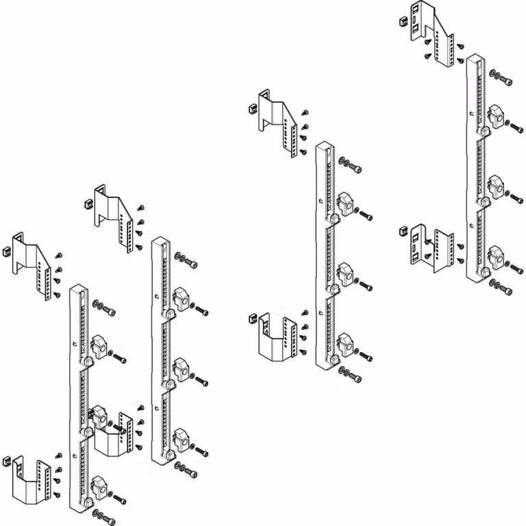 Modulo barra collettrice ABN profonda 5FB/5RE 185 mm per CU 30x10 - 60x10 mm, a 3 poli, EBM 150 mm MTS55903
