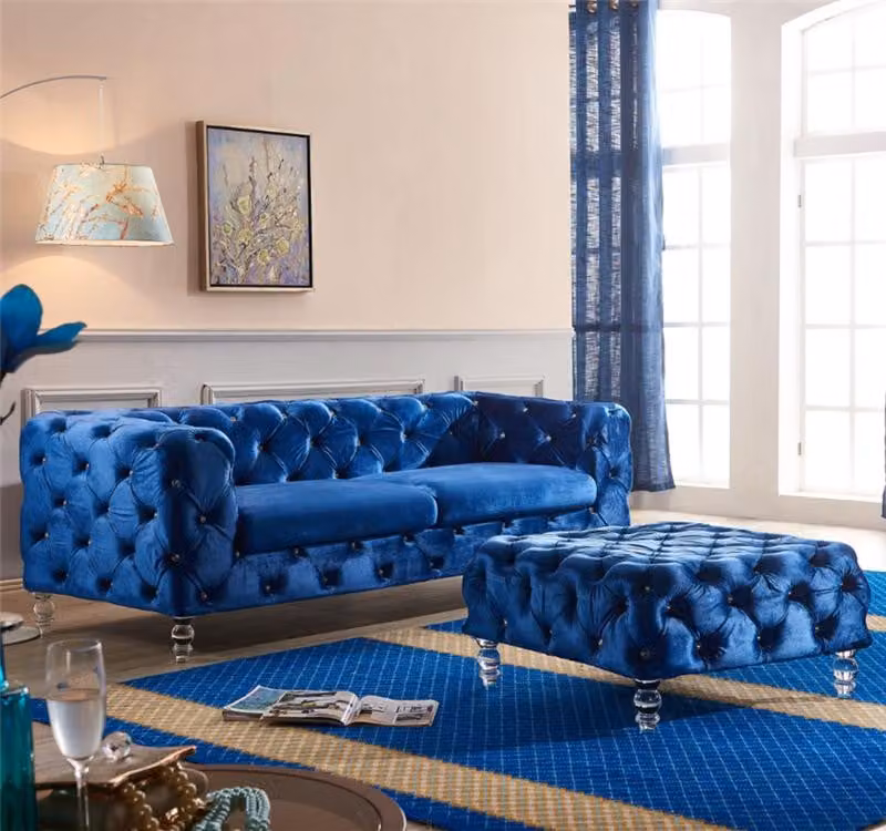 Chesterfield Design Luxus Polster Sofa Couch Sitz Garnitur Leder #247