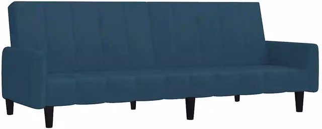 Divano letto | Sof¨¤ letto | Letto singolo a 2 Posti Blu in Velluto