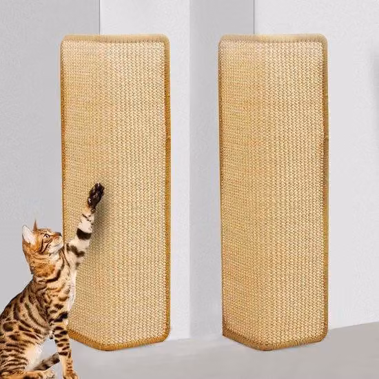 Tappetino in sisal per gatti - Tappetino da parete - Tappetino in sisal per porte - Adatto per panche, mobili e porte - Resistente ai graffi - Montaggio a parete - 60 x 30 cm - Confezione da 2