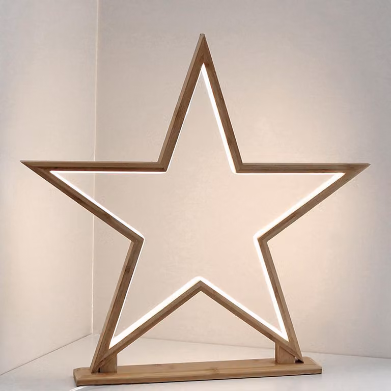 Stella di Natale decorativa a LED - 52 cm - lampada a sospensione in bambù decorazione della finestra