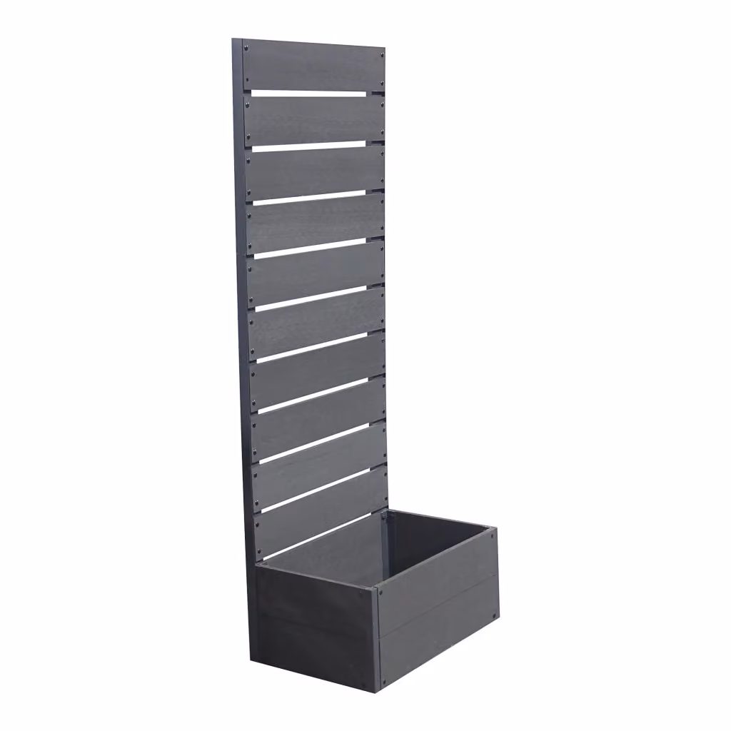 Fioriera con Spalliera Heerde en.casa in WPC Grigio L: 150 cm, P: 56 cm, H: 38 cm – 2