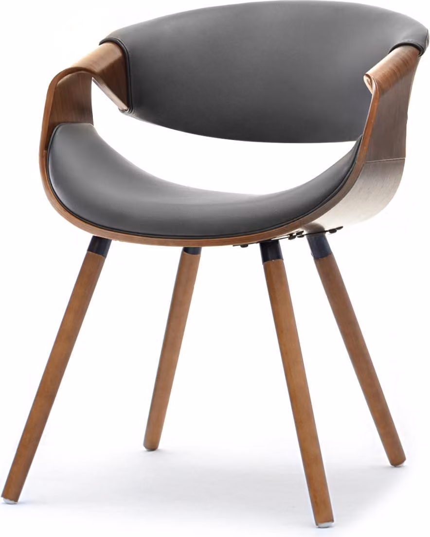 Sedia da pranzo di design SAROLTA - noce / grigio 1