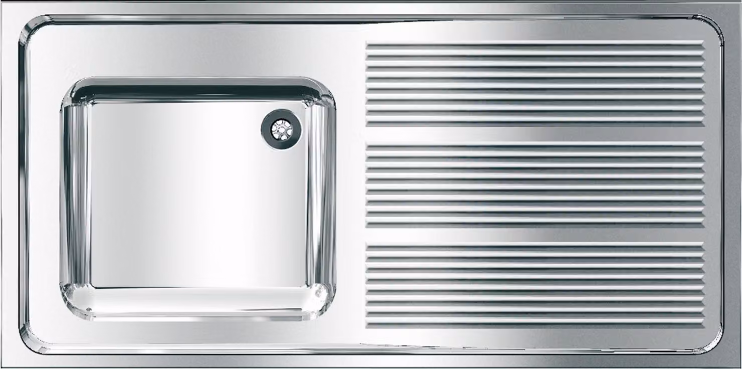 Lavello commerciale KWC AR, MAXIMA, acciaio inox, 1200x382x600 mm, scarico a destra