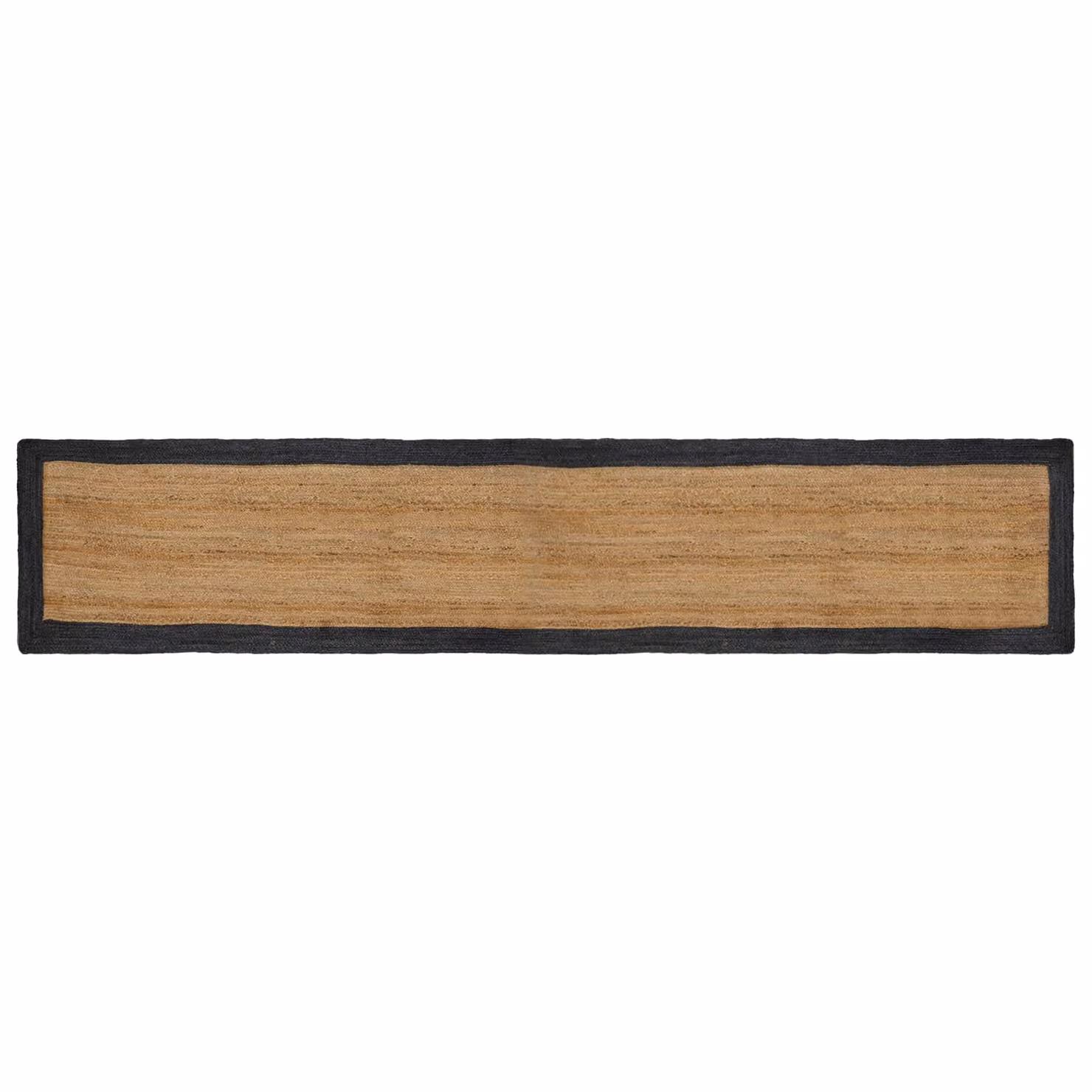 Tappeto da area vidaXL in juta moderno, lavabile, grigio scuro, L 400 x P 80 cm