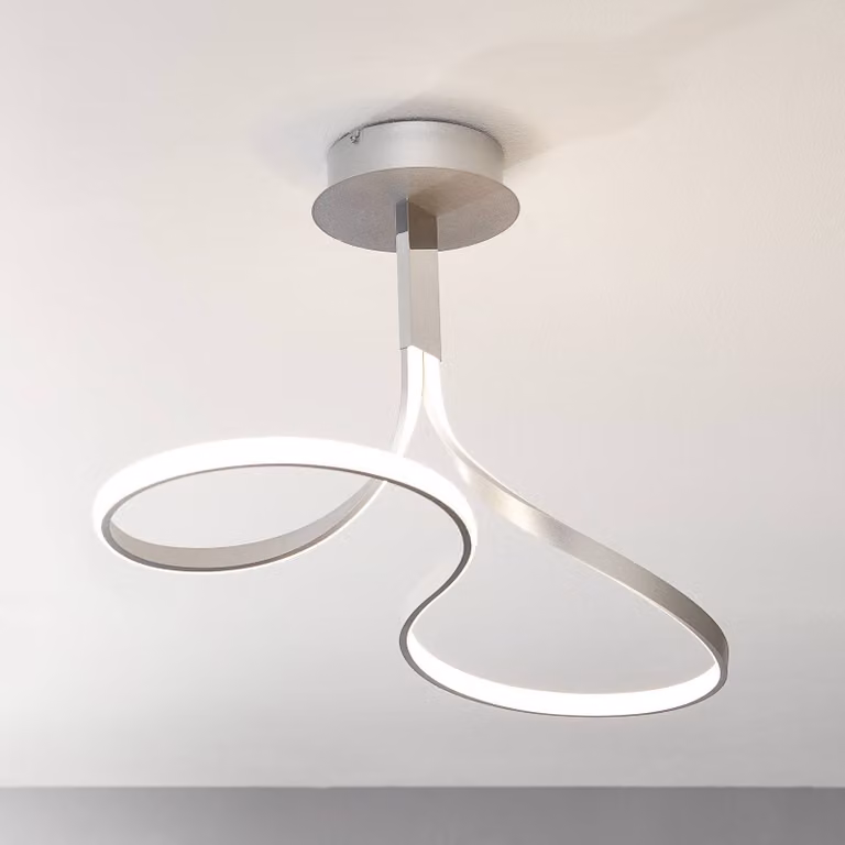 Mantra Iluminación Plafoniera a LED Nur, Cromo / Argento, Soggiorno / Sala da pranzo, Plastica, Moderno, Plafoniera LED