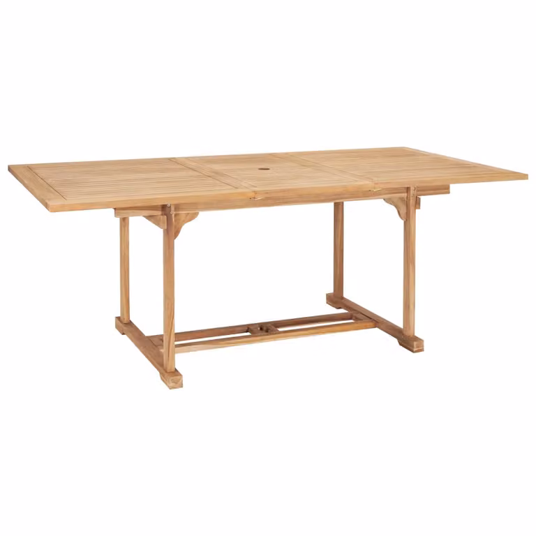 vidaXL Tavolo da giardino allungabile 150-200x100x75 cm in legno massiccio di teak