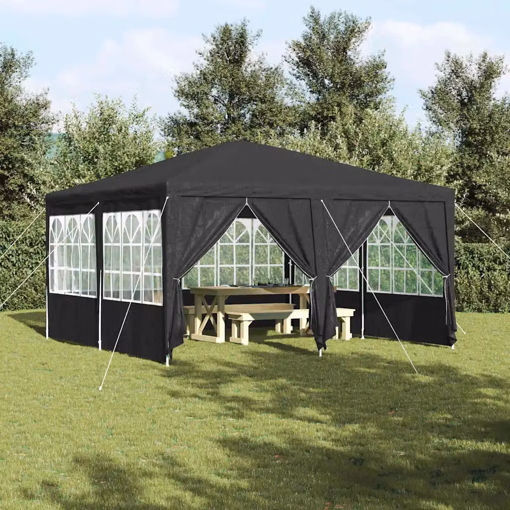 Tenda Party vidaXL Antracite in Polietilene L/P/H: 400 x 400 x 266 cm