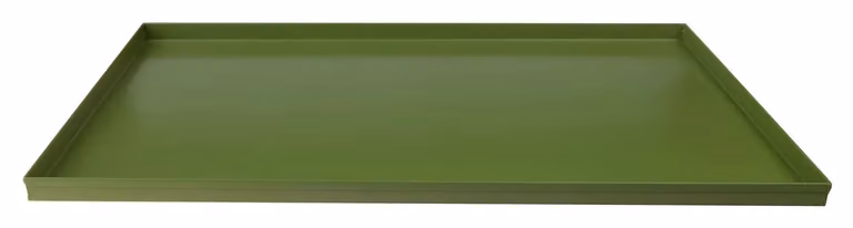 Teglia Rettangolare lamiera alluminata antiaderente (rivestimento per panificatori) con bordi dritti, dim.80x60cm