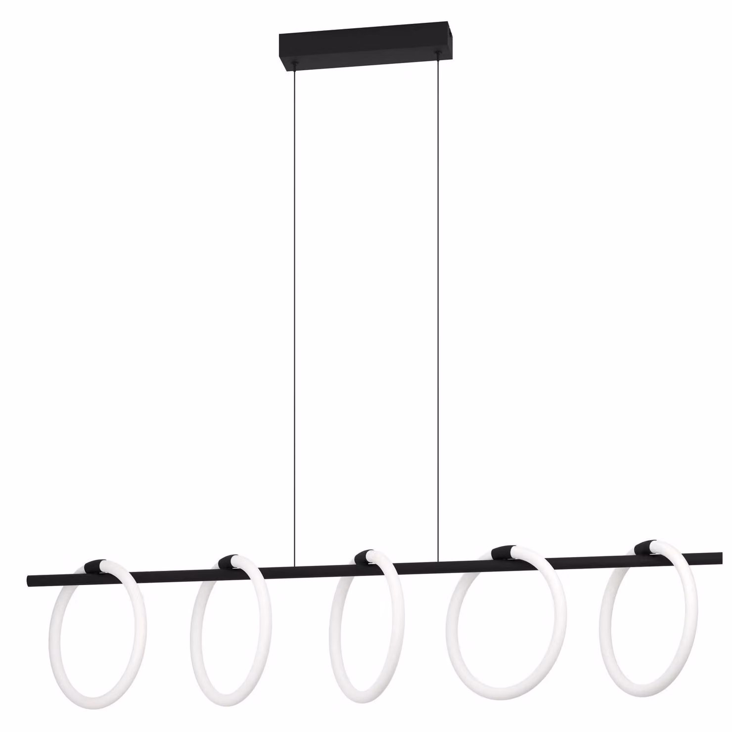 Eglo 900563 CARANACOA LED 5 vie a sospensione 5x7W 1170x230mm bianco nero bianco caldo