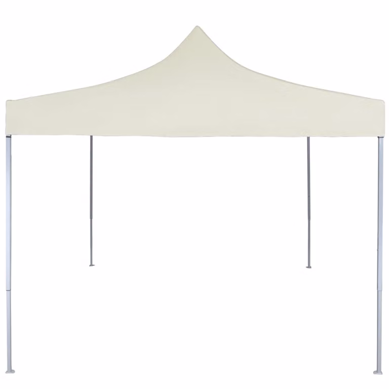 Gazebo Professionale Pieghevole 2x2 m in Acciaio Crema